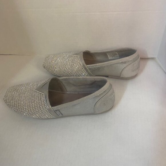Skechers BOBS Women's Luxe Bobs Big Dreamer Flat in the silver, size 6 - Picture 4 of 6